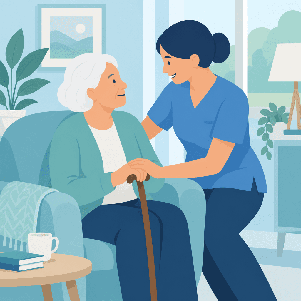 Care professional at work