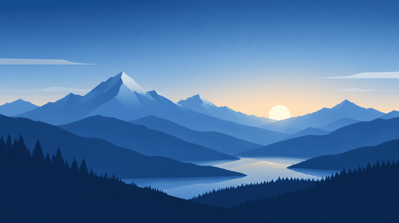 Mountain range at first light